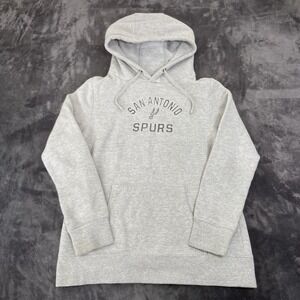 NBA Spurs Hoodie Womens Adult Medium Grey San Antonio Long Sleeve Pullover
